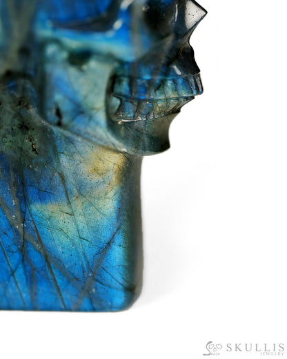 The One Within - 2.6’’ Labradorite Hand Carved Crystal Skull Pocket Stone Crystal Healing - Tiny Gemstone Skull