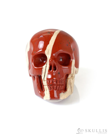 Gem Skull Ring of Red Jasper Carved Skull US size 8 - 9800324 Skull Rings