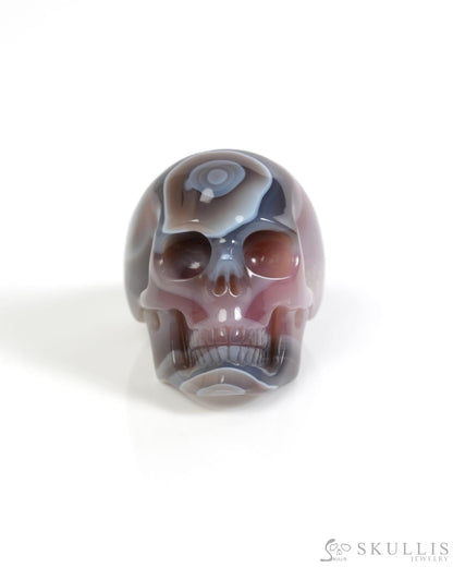 Skullis Gem Skull Ring of Mozambique Agate Carved Skull US size 10 - ZR19900054 Skull Rings